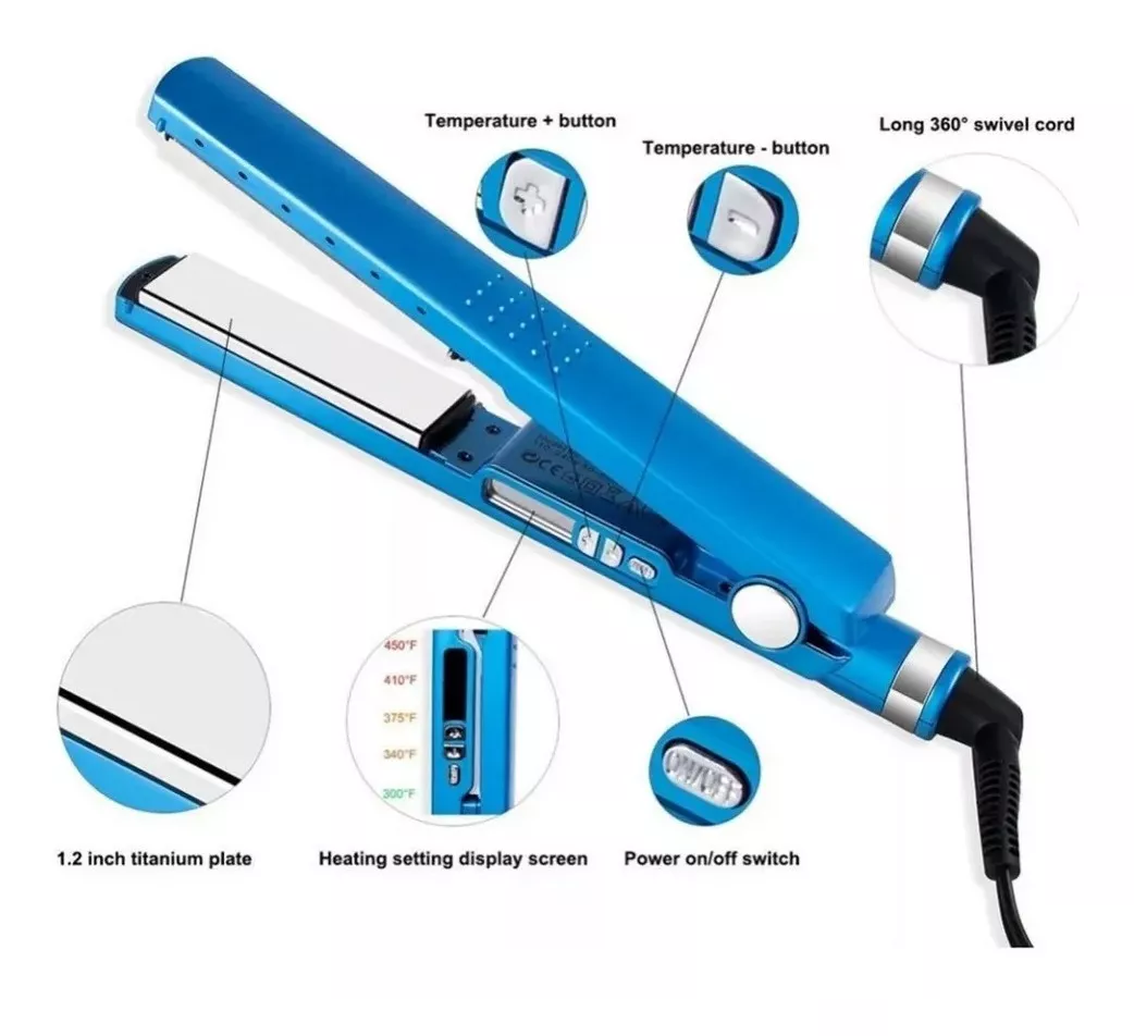 Combo Nano Titanium Plancha, Peine Rizad